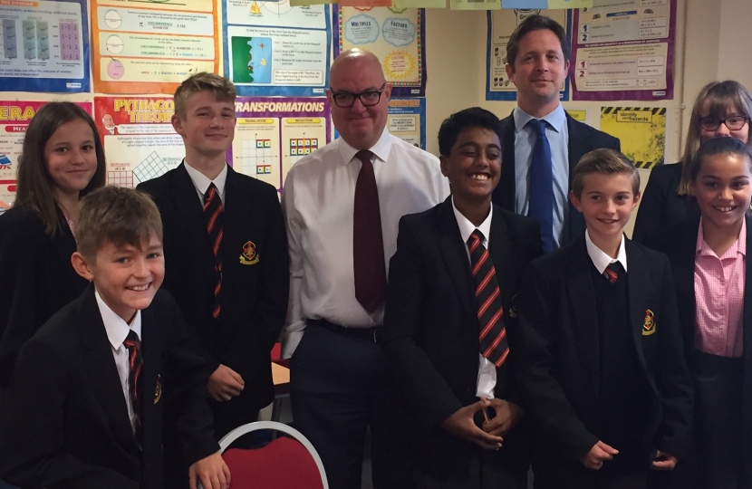 Alex Burghart MP with St Martin's School Council