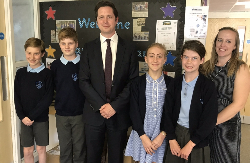 Alex Burghart MP at Warley Primary School 