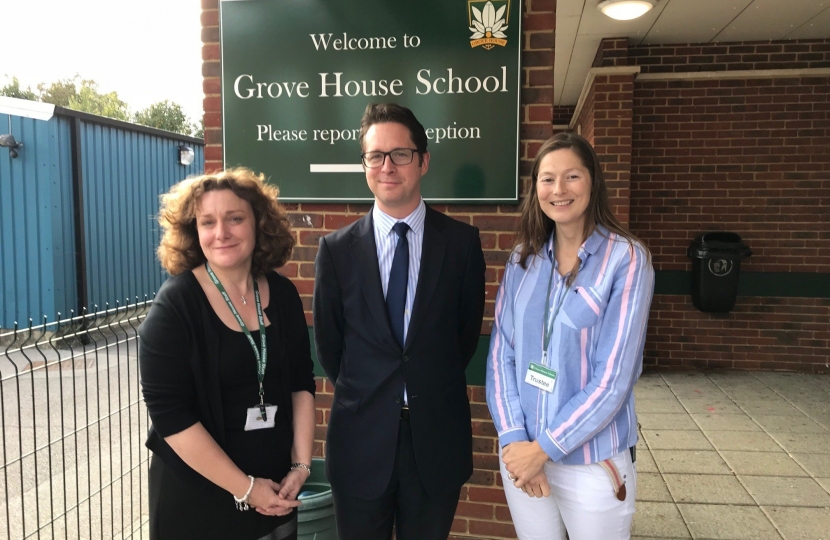 Alex Burghart MP at Grove House School, Brentwood