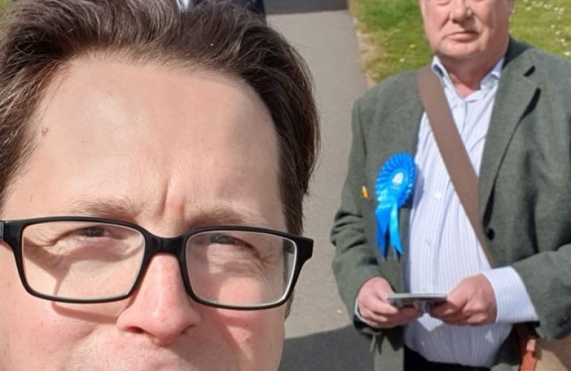 Alex Burghart MP with PFCC Roger Hirst and Cllr Andy Wiles