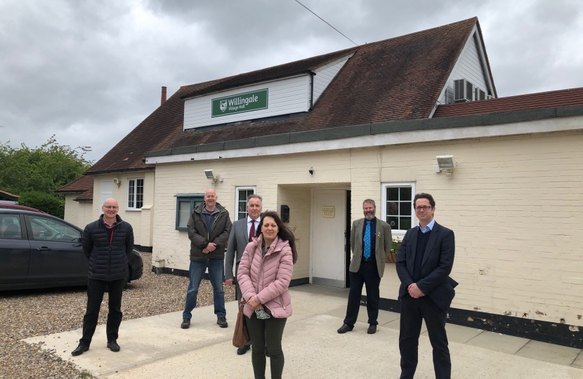 Alex Burghart MP With District and Parish Councillors in Willingale