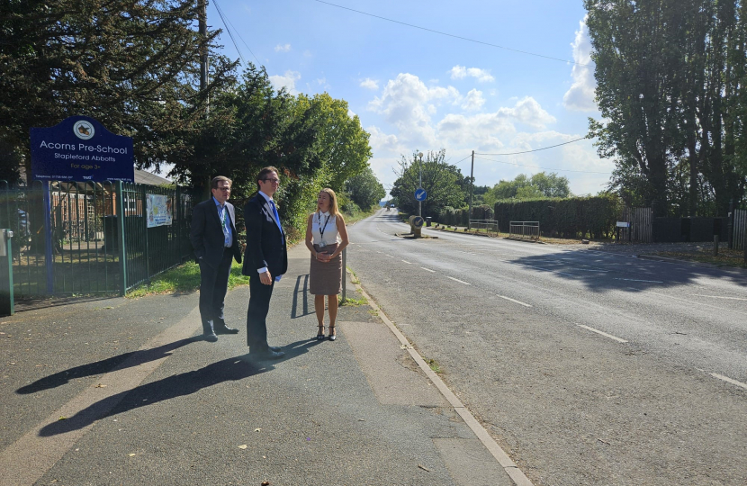 Campaigning for road safety in Stapleford Abbotts