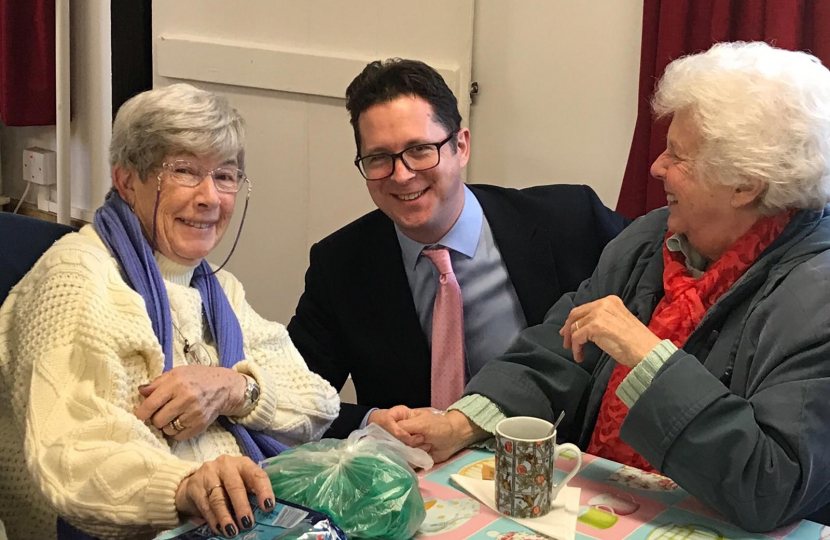 Eileen and Irene with Alex Burghart MP 2019