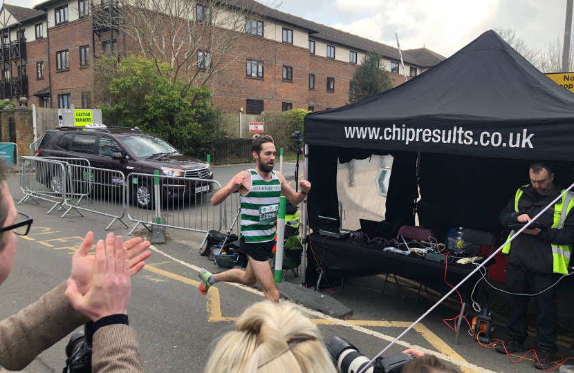 Brentwood Half Marathon winner, Joshua Entwhistle