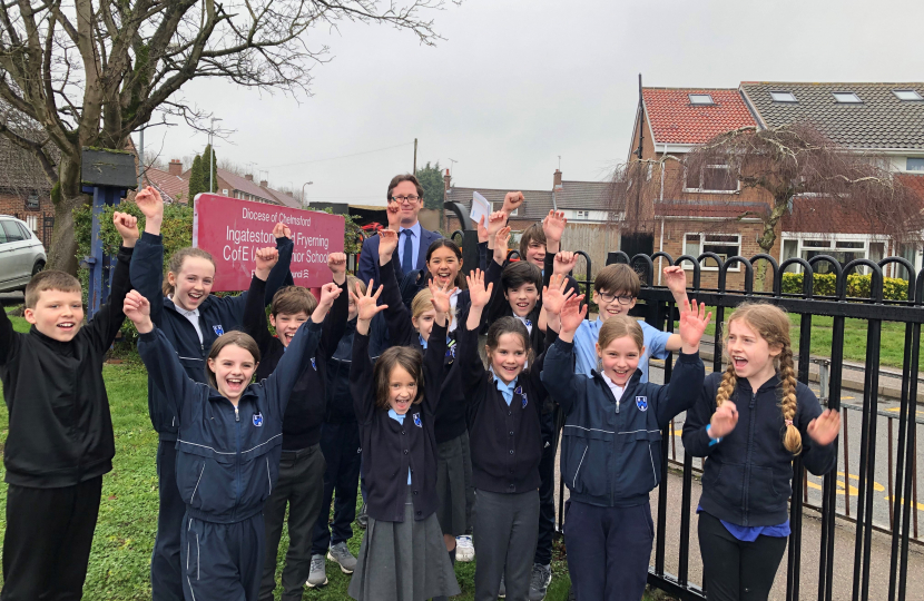 Alex Burghart MP with Ingatestone Junior School Council