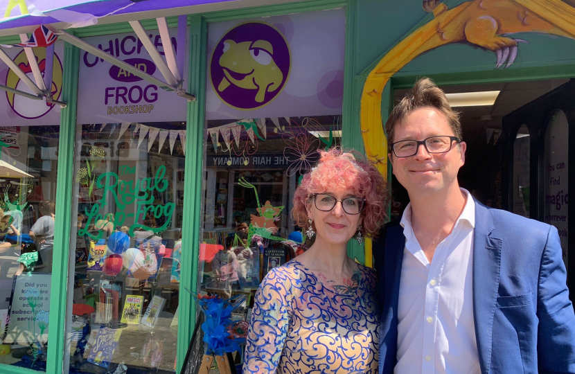 ALex Burghart MP with Natasha at Chicken and Frog,Brentwood