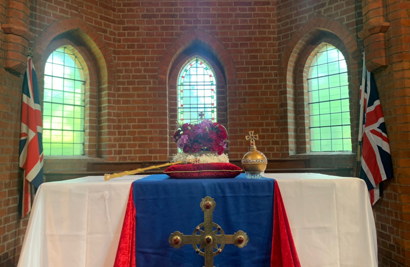 Jubilee Display at Kelvedon Hatch Church