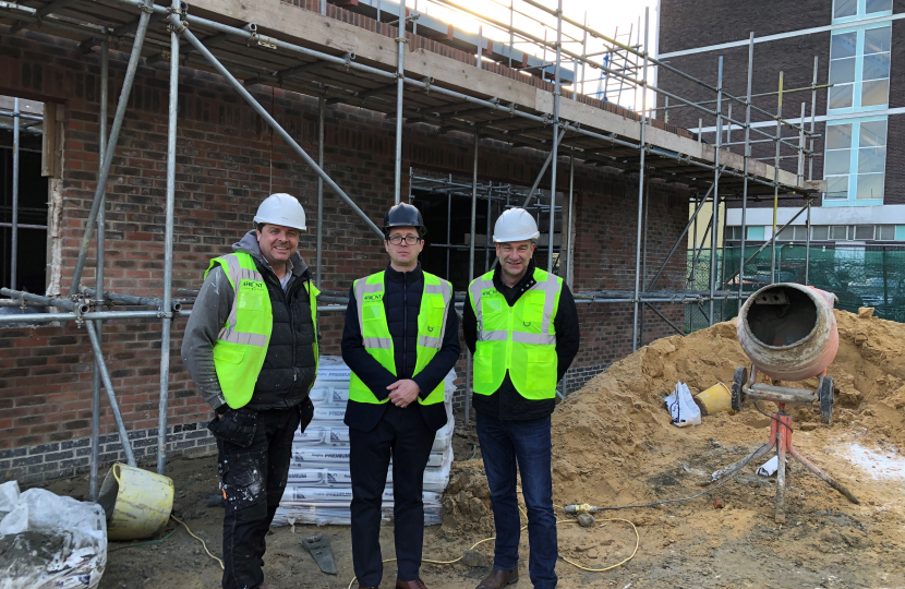 Sawyers Hall Church - Alex Burghart MP with Peter Jordan and Alan Maltwood