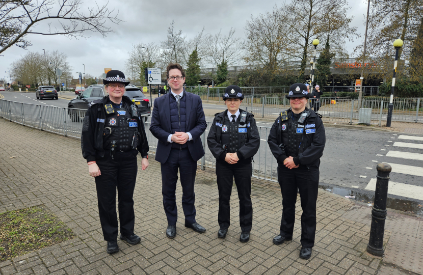 Alex Burghart MP with Brentwood's Local Policing Team