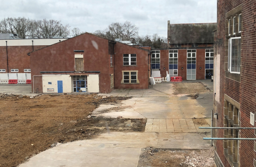 Building work at Brentwood County High School