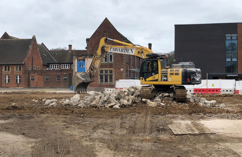 Building work at Brentwood County High School