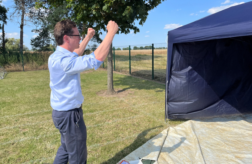 Alex Burghart MP at Moreton Primary School Fair