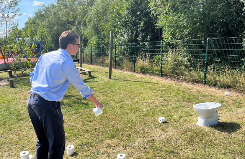 Alex Burghart MP at Moreton Primary School Fair