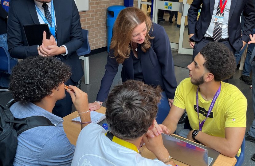 Education Secretary with Anglo European sixth formers