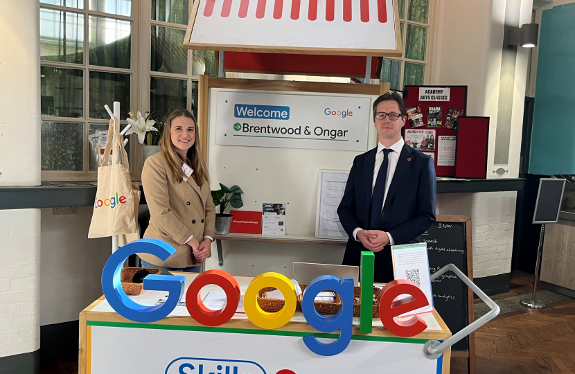 Alex Burghart MP at Google Digital Garage in Ongar