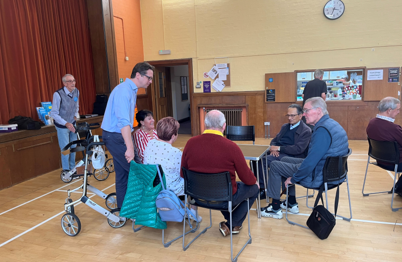 Alex Burghart MP with Parkinson's UK Brentwood members