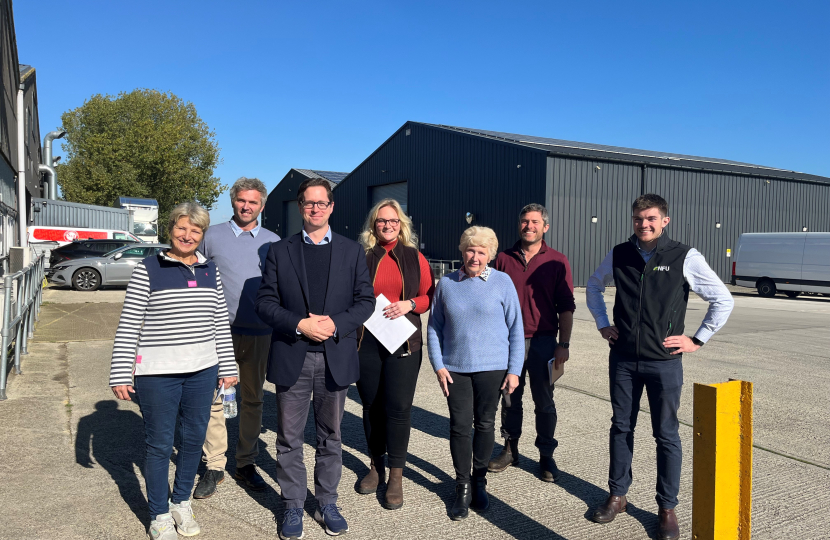 Alex Burghart MP with West Essex Farmers