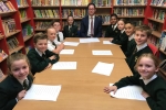 Alex Burghart MP with Ingrave Johnstone Primary School Council.