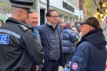 Alex Burghart MP at the Brentwood High Street Fruit Stall