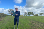 Alex Burghart MP at the proposed site for one of the pylons