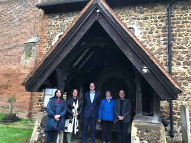 Alex Burghart MP visits St Mary The Virgin Church, Fryerning