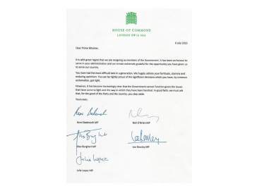 Ministerial Resignation Letter