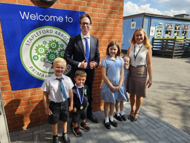 Alex Burghart MP at Stapleford Abbotts Primary School