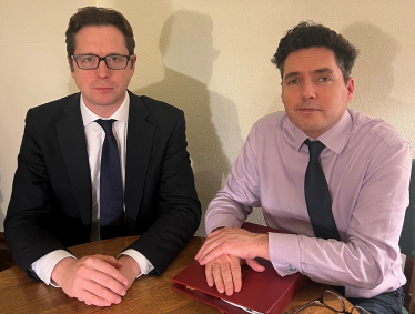 Alex Burghart MP with Rail Minister Huw Merriman