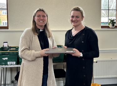 Rev Lisa Whymark with Cllr Louise McKinlay (ECC)