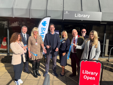 Alex Burghart MP open Barclays local at Brentwood Library